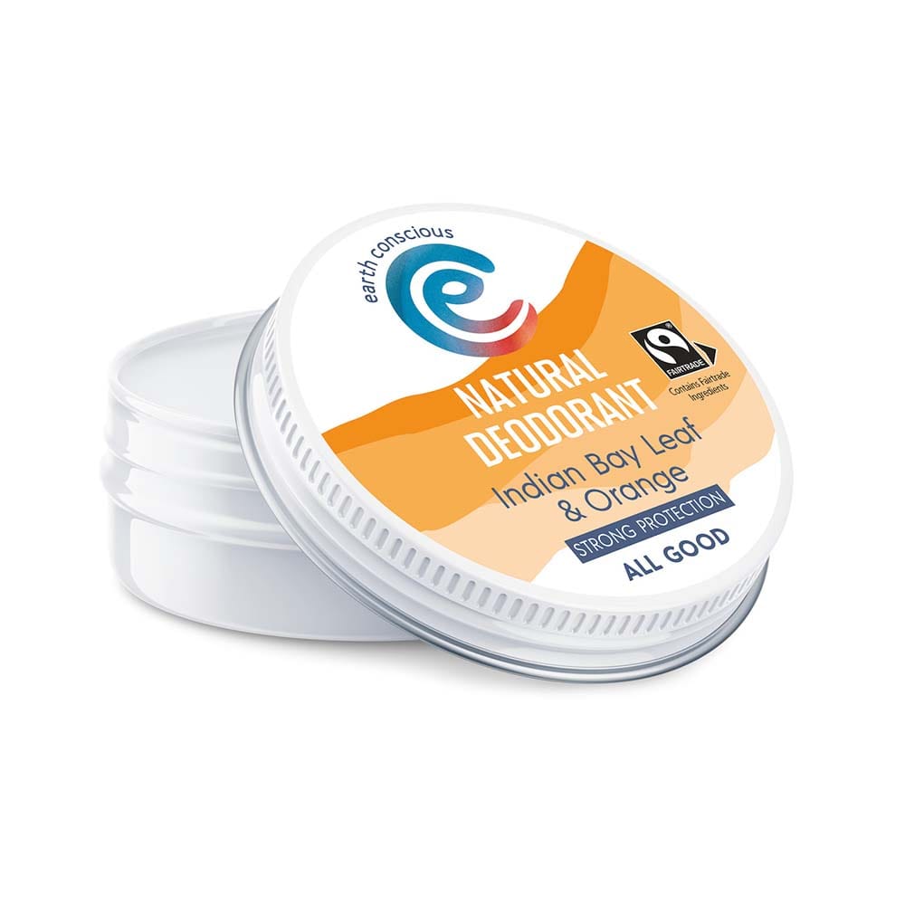 Earth Conscious Natural Deodorant Tin - Indian Bay Leaf & Orange (Strong Protection) &Keep
