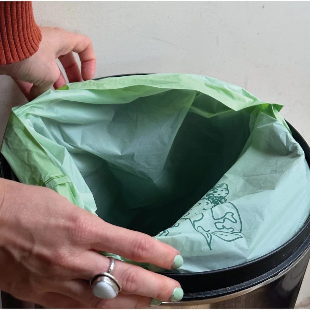 Drawstring Compostable Waste Bin Bags - 40L &Keep