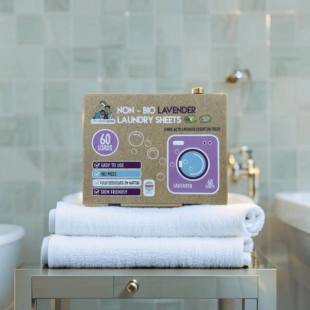 Lavender Non-Bio Laundry Detergent Sheets (60) by Eco Green Living