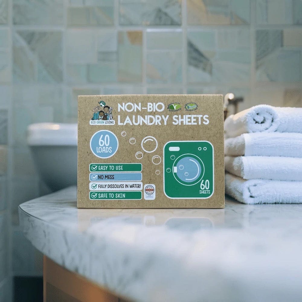 Non-Bio Laundry Detergent Sheets (60) Fragrance Free by Eco Green Living &Keep