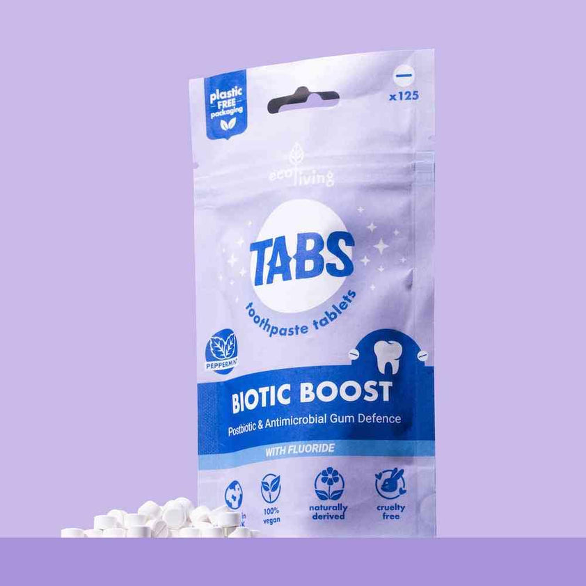 EcoLiving Biotic Boost Toothpaste Tablets Vegan Plastic Free | &Keep