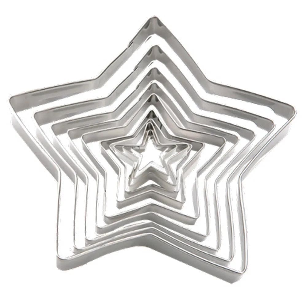 Christmas Tree Stacking Stars Biscuit Cutter Set &Keep