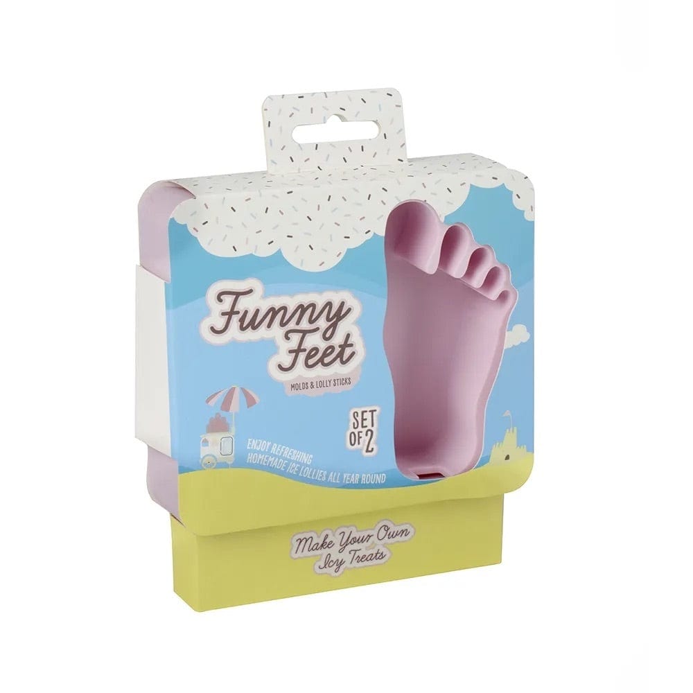 Silicone Funny Feet Ice Lolly/Cream Moulds - Set of 2 &Keep