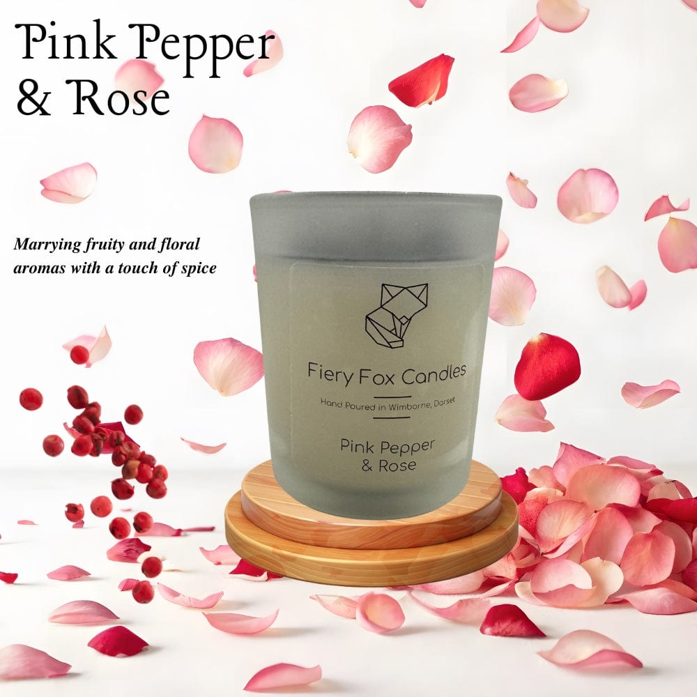 Pink Pepper & Rose Scented Soy Wax Candles &Keep