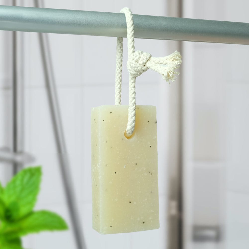 Friendly Soap on a Rope - Fresh Peppermint & Poppy Seeds &Keep