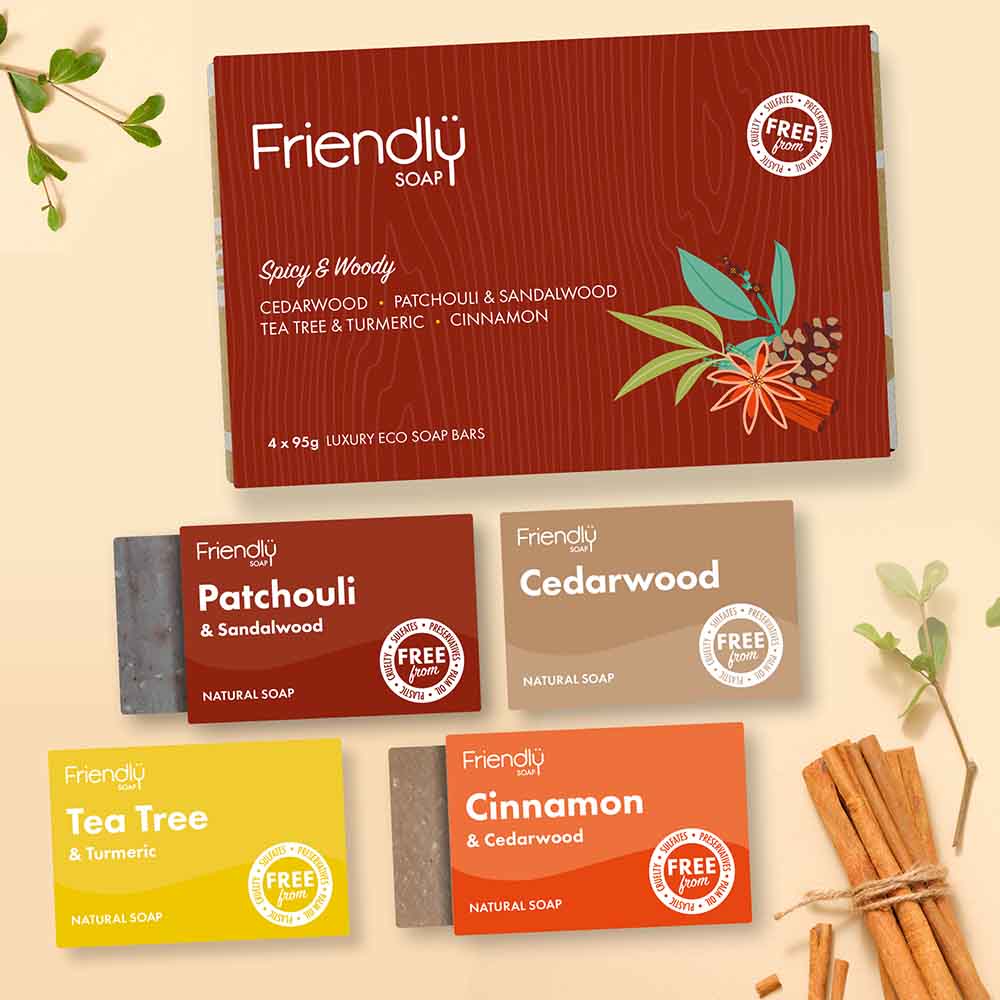 Friendly Soap Selection Box - Spicy & Woody &Keep