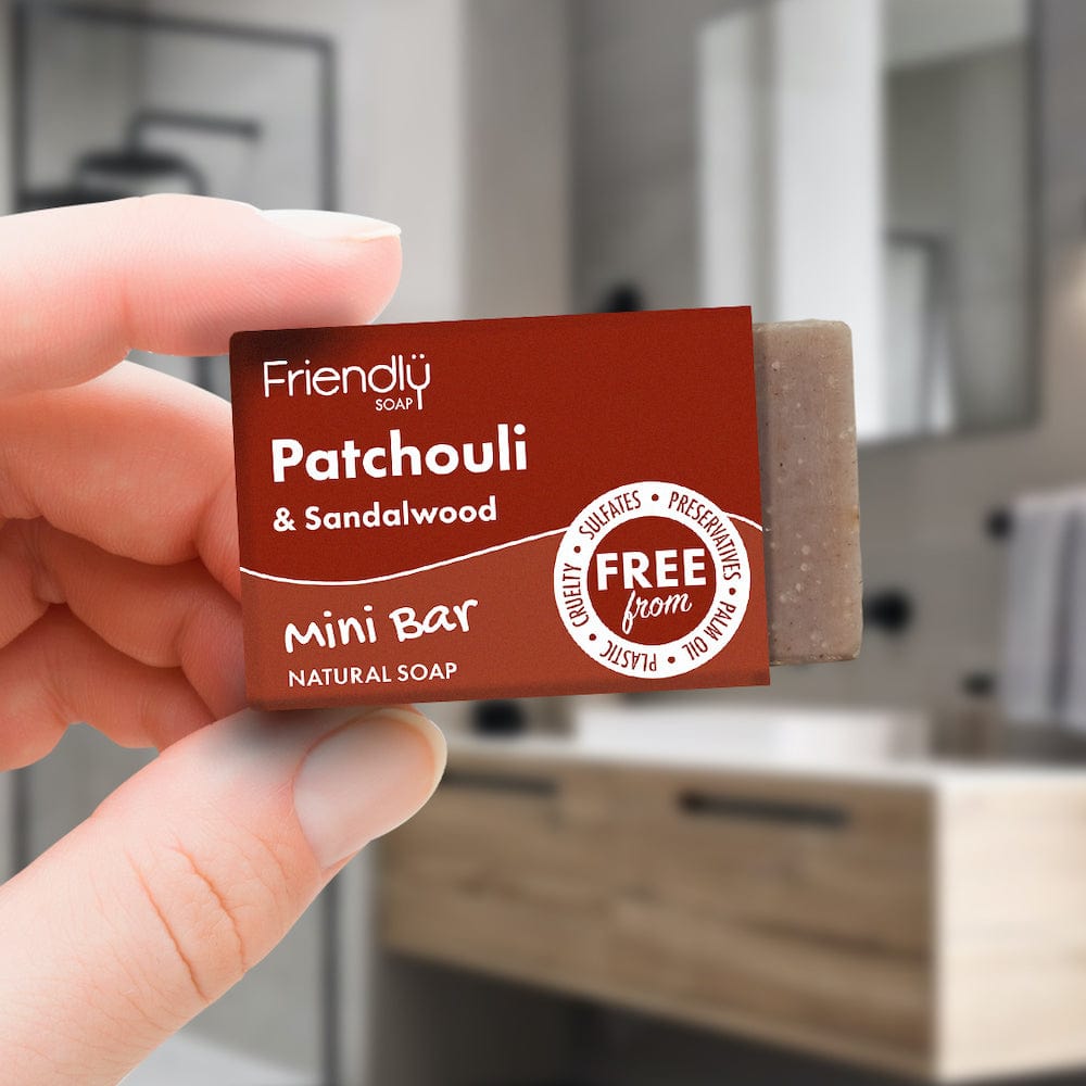 Friendly Soap - Patchouli & Sandalwood Mini Bar &Keep