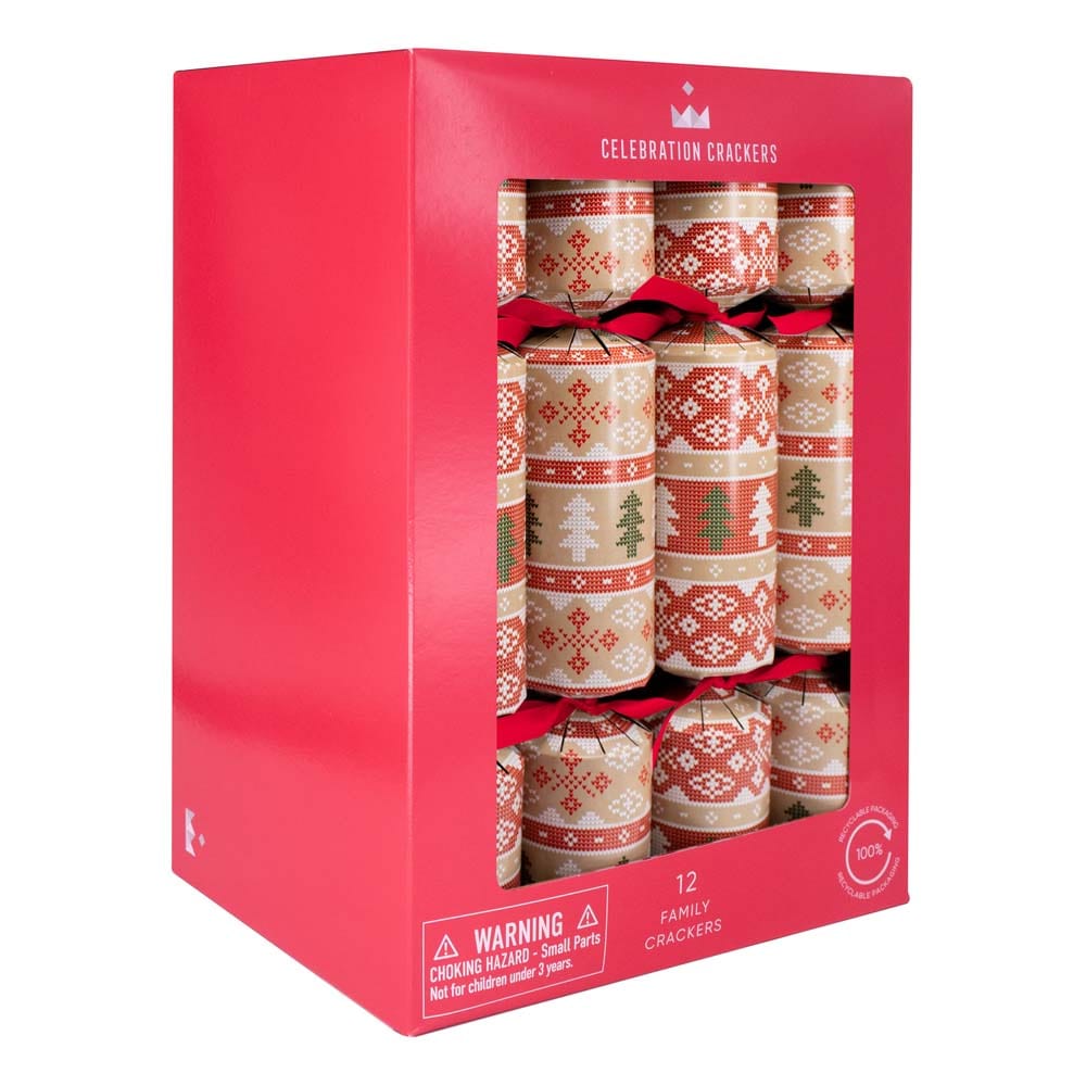 Christmas Knit FSC Christmas Crackers Family Box of 12 &Keep