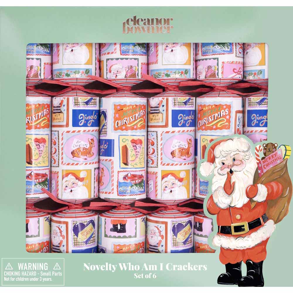 Eleanor Bowmer Santa 'Who Am I?' Luxury FSC Christmas Crackers Box of 6 &Keep