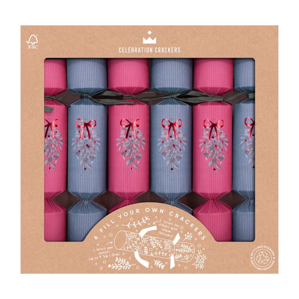 Fill Your Own Merry Berry Christmas Crackers Box of 6 &Keep