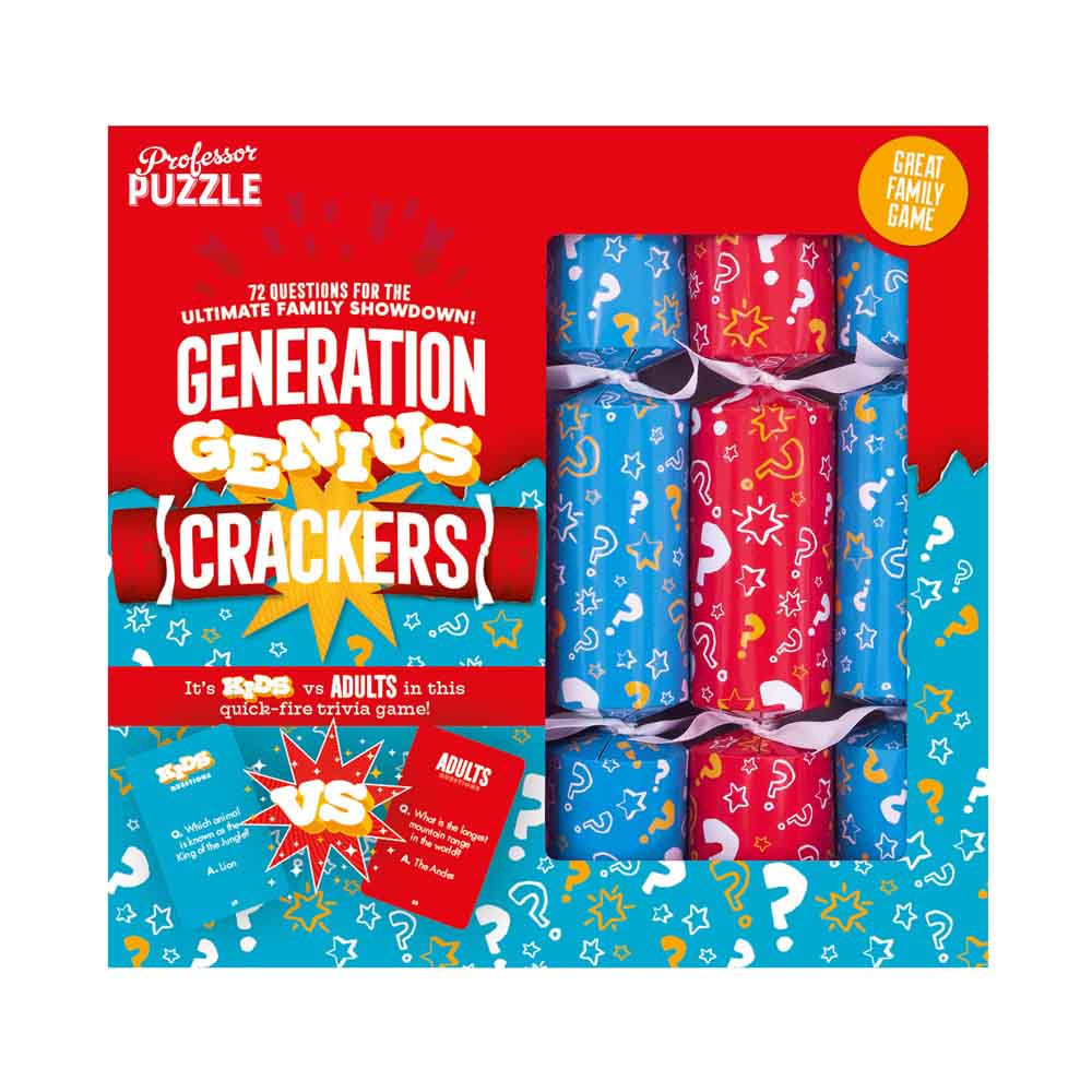 Generation Genius FSC Christmas Crackers & Game Box of 6 &Keep
