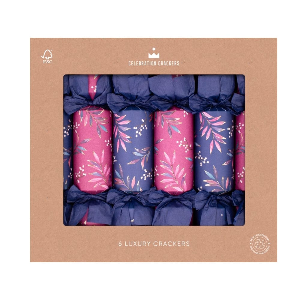 Jeweled Sprig FSC Luxury Christmas Crackers Box of 6 &Keep