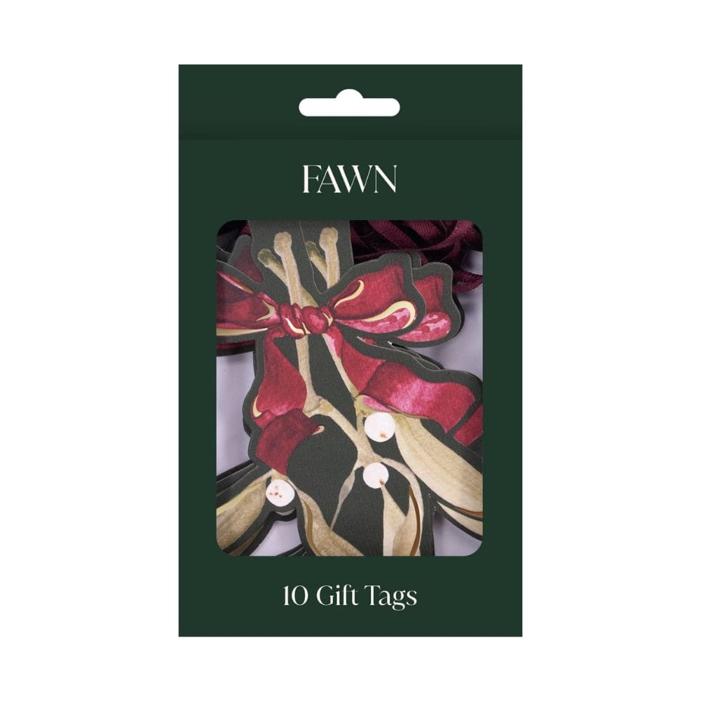 Fawn Mistletoe Gift Tags - Pack of 10 &Keep
