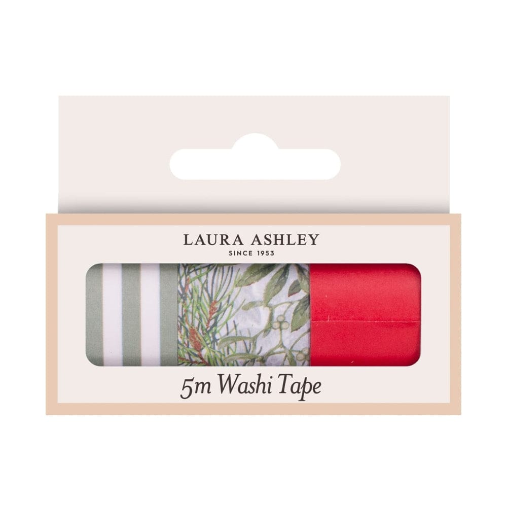 Laura Ashley Festive Botanicals Washi Tape 25mm x 5m - Pack of 3 &Keep