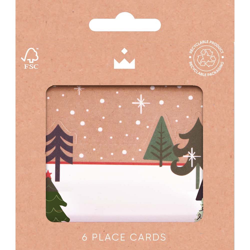 Christmas Forest Place Cards Pack of 6 &Keep