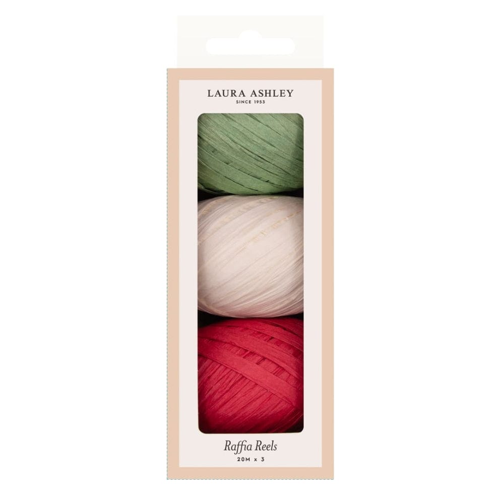Laura Ashley Raffia Ribbon Set 3 x 20m &Keep