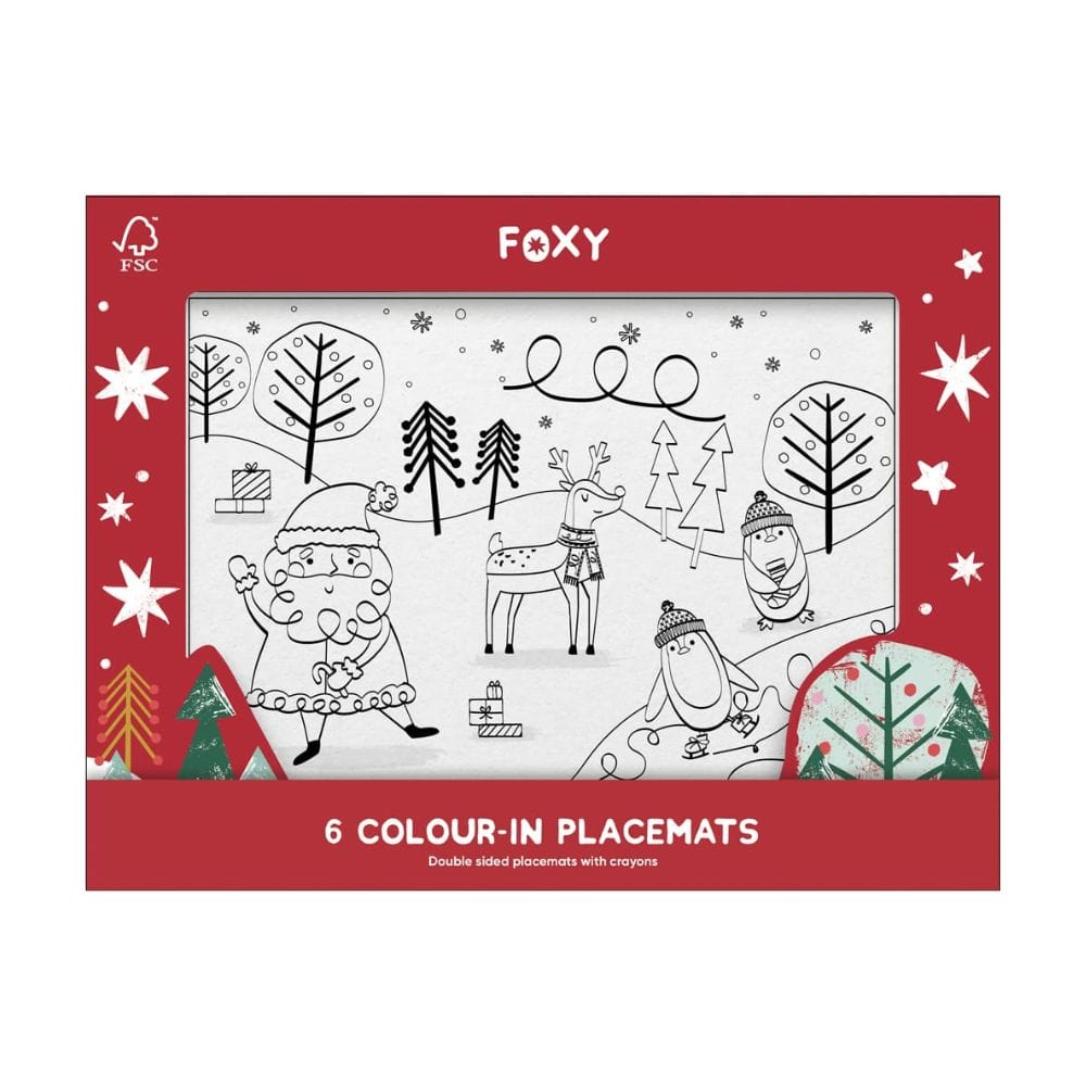 Colour In Festive Placemats - Pack of 6 &Keep