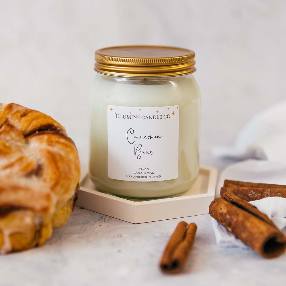 Cinnamon Buns Soy Wax Candle Illumine Candle Co. &Keep