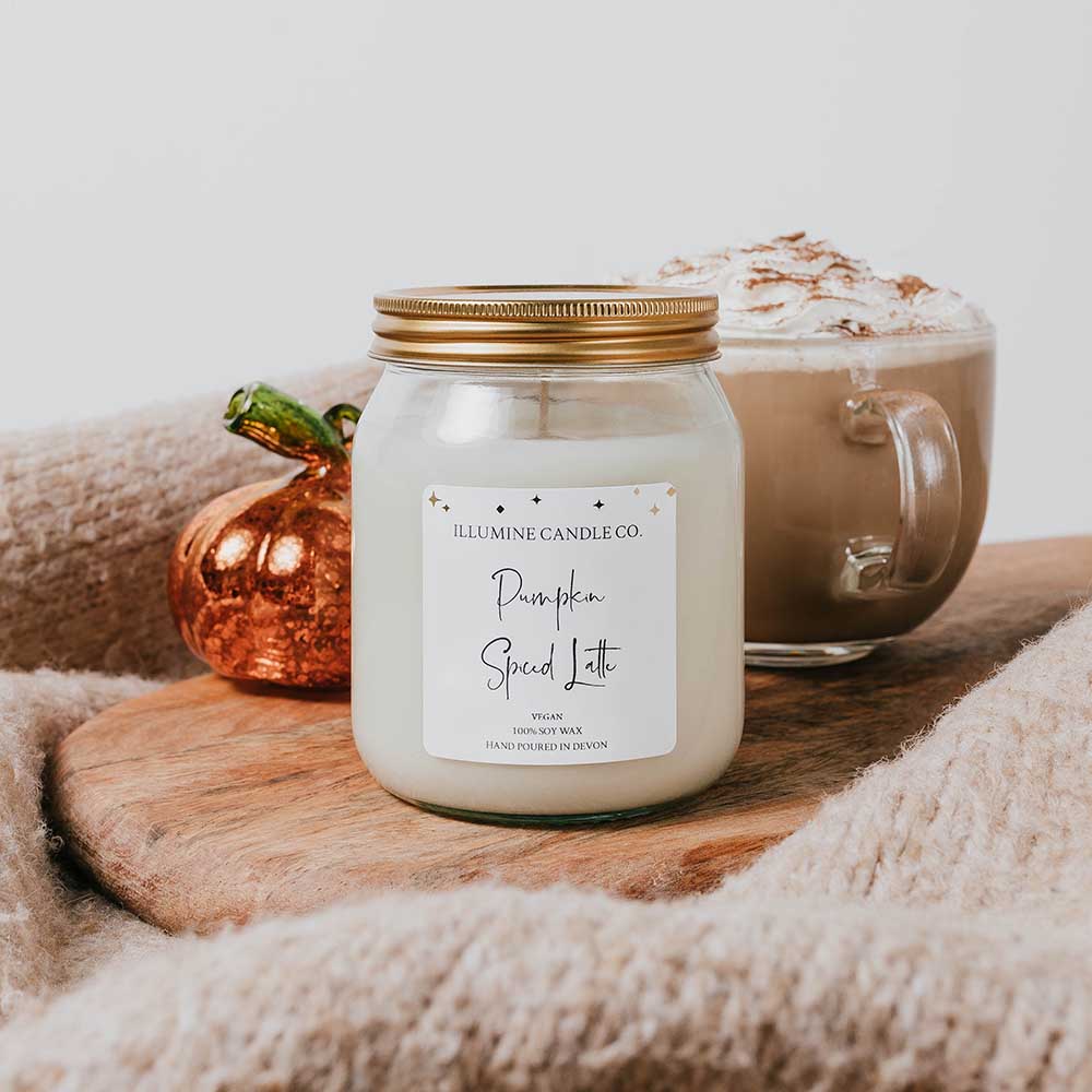 Pumpkin Spice Latte Soy Wax Candle Ilumine Candle Co. &Keep