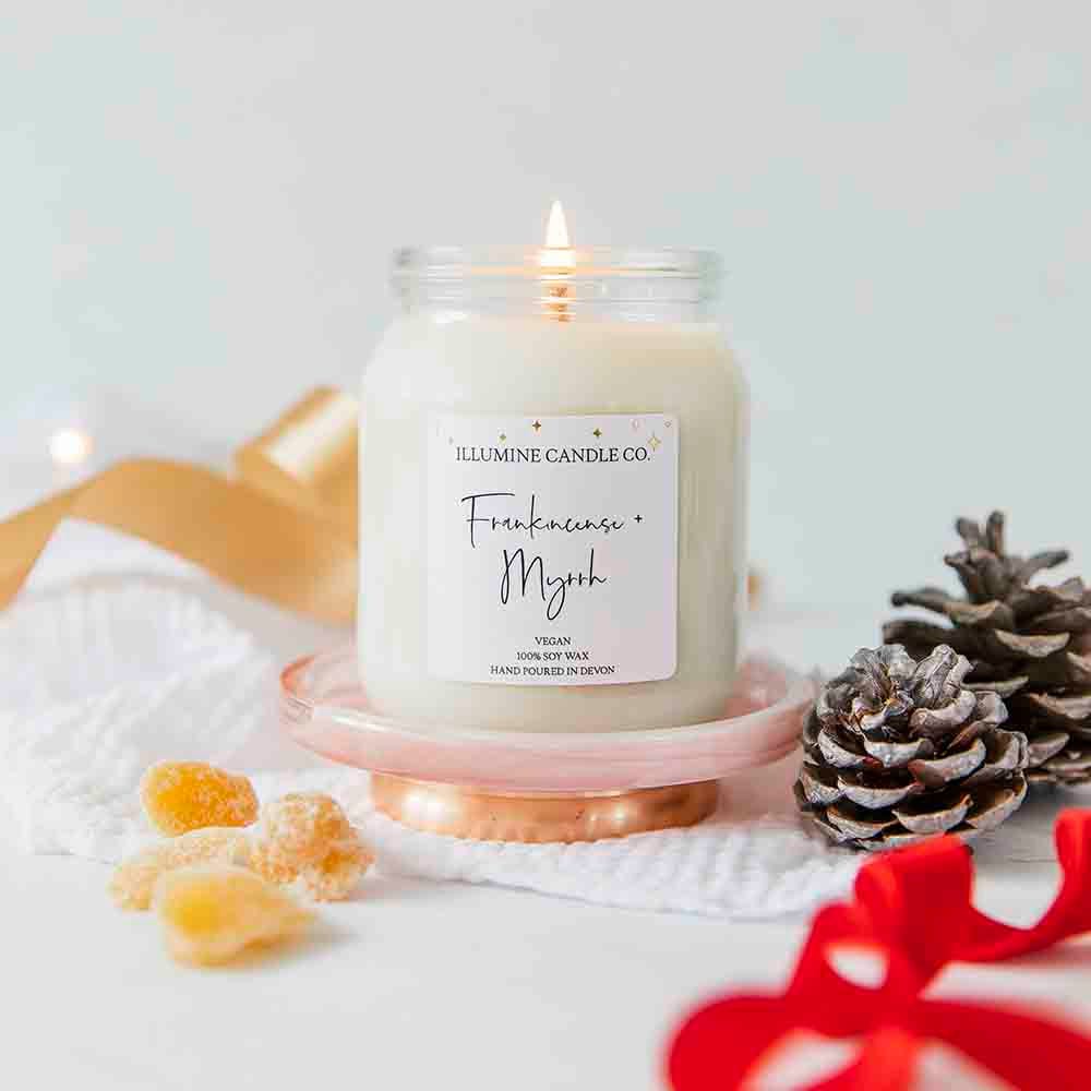 Frankincense & Myrrh Soy Wax Candle Illumine Candle Co. &Keep