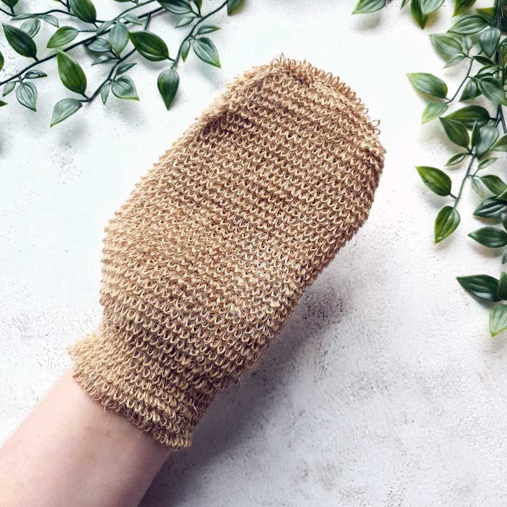 Exfoliating Jute Wash Mitt Glove &Keep