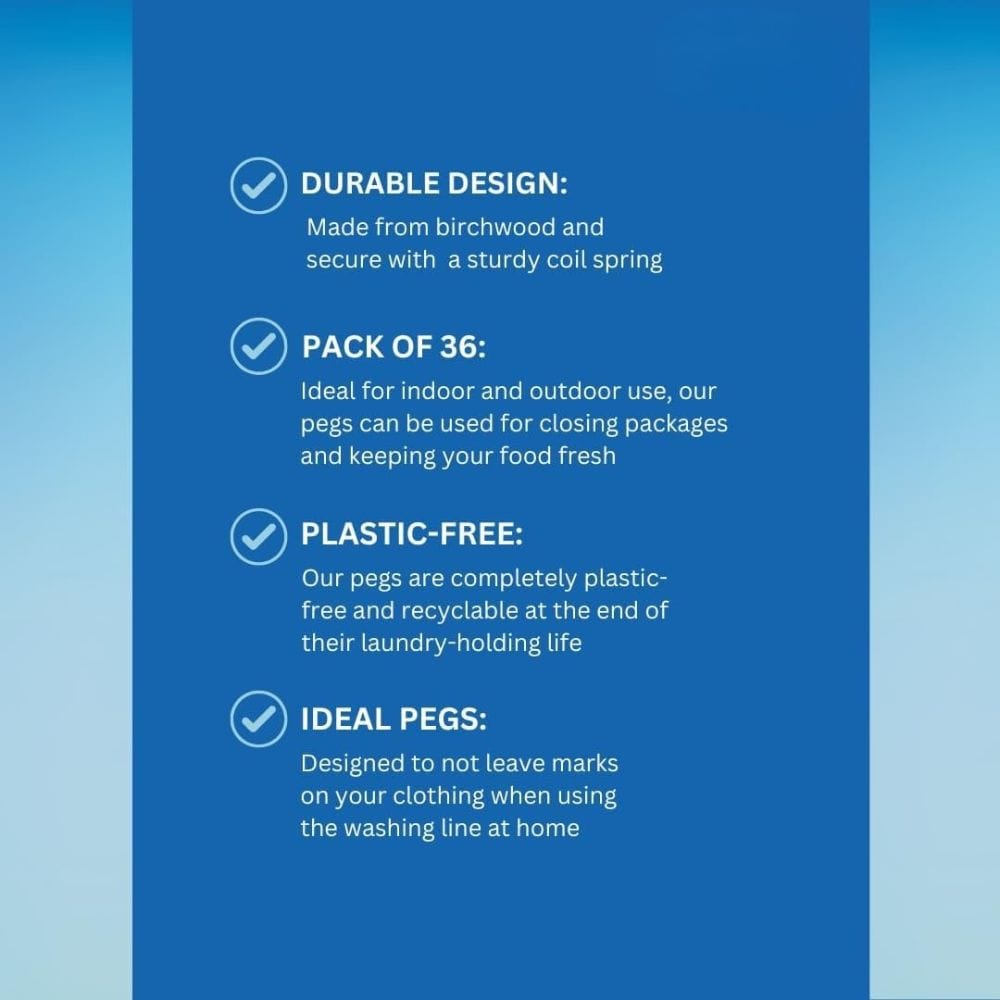 Birchwood Clothes Pegs (36) &Keep