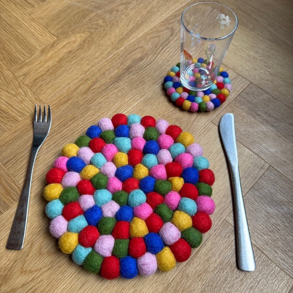 Fairtrade Wool Felt Coaster & Table mat &Keep