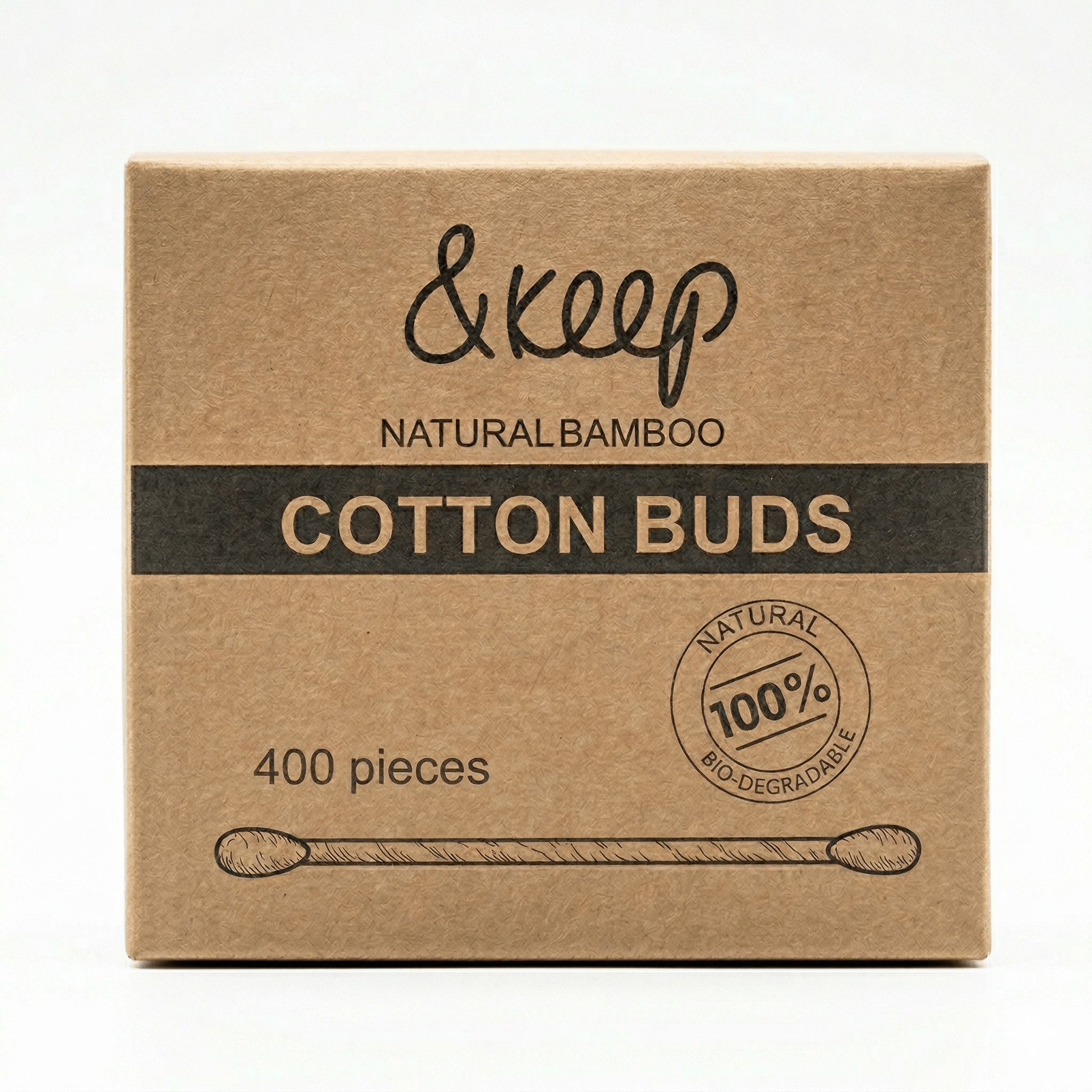 &Keep Bamboo Cotton Buds Pack 400