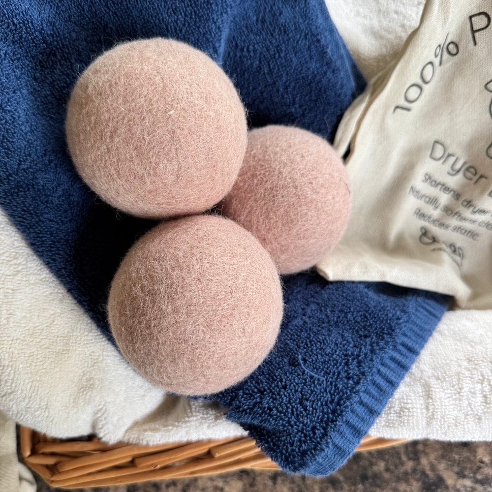 Wool Dryer Balls - Pink Set of 3 & Storage Bag &Keep
