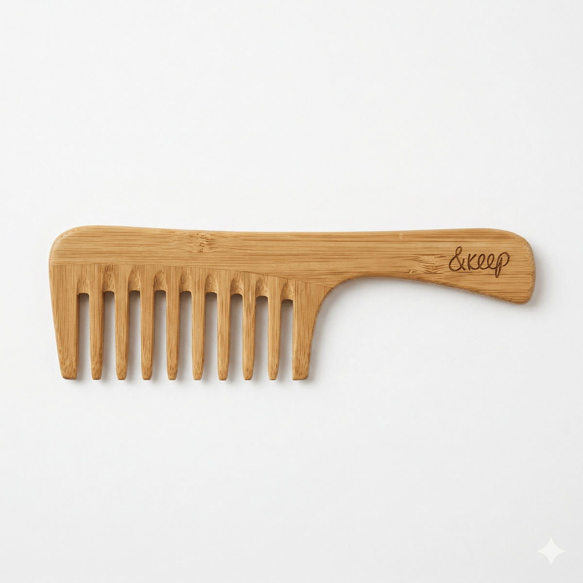 &Keep Bamboo Comb with Handle Sustainable Plastic-Free Natural Haircare ...