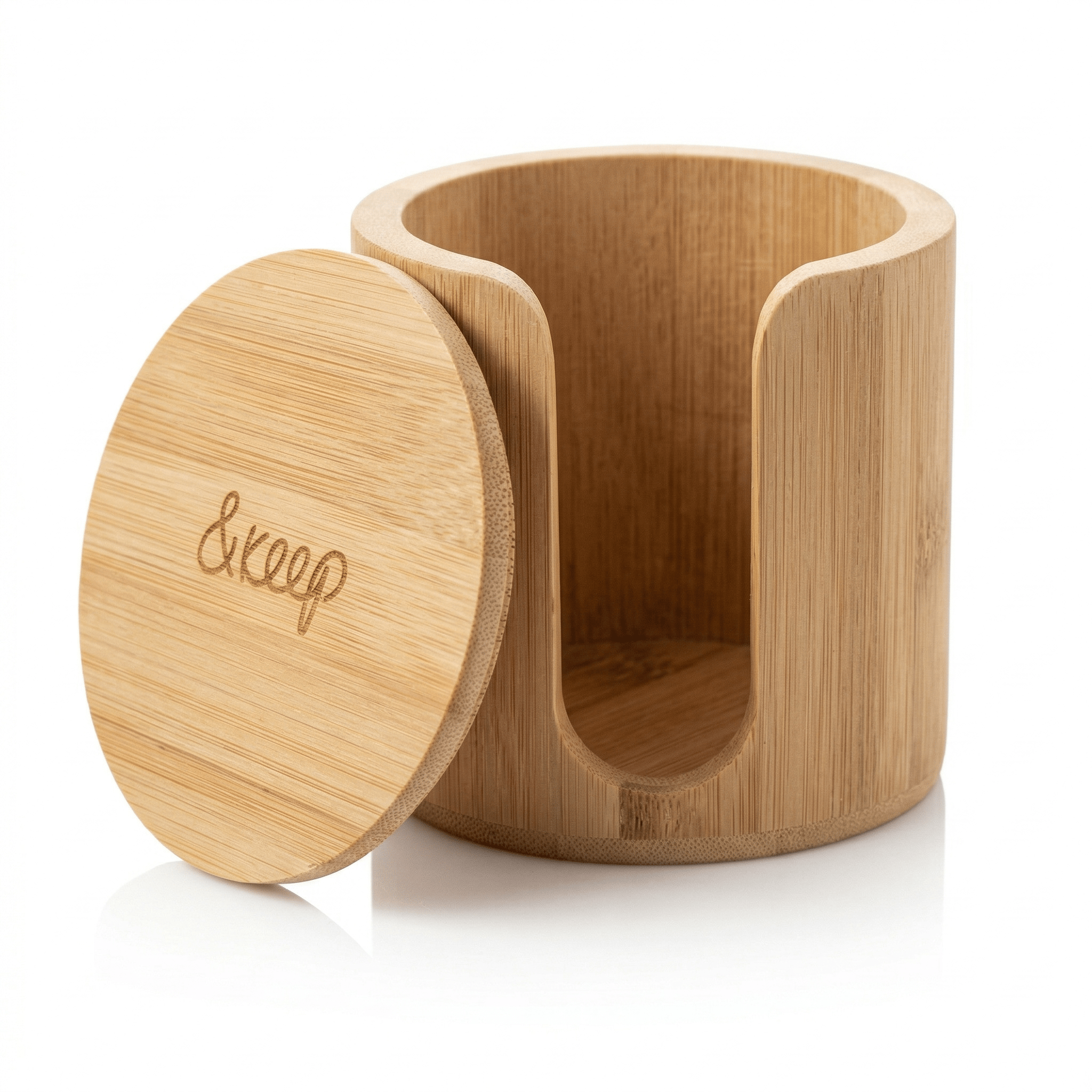 &Keep Bamboo Storage Box Make Up Pads