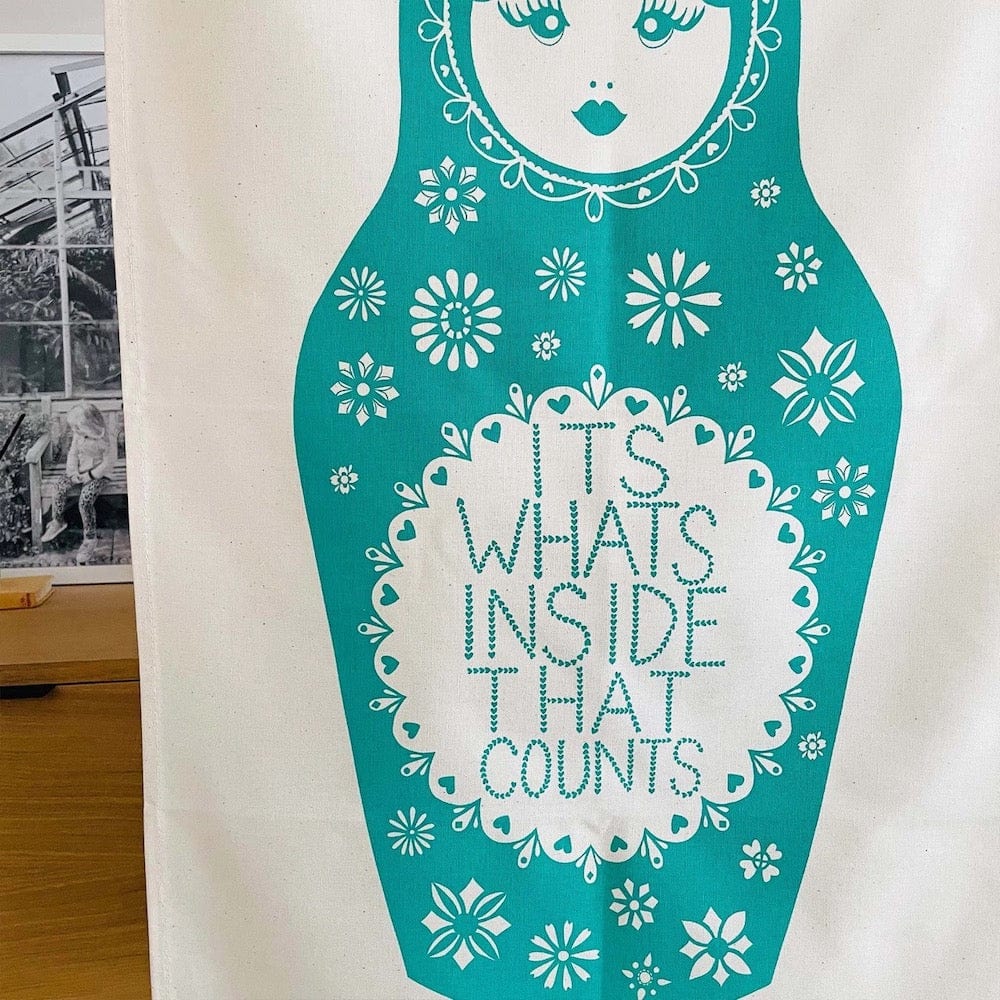 It's What's Inside Organic Cotton Tea Towel &Keep