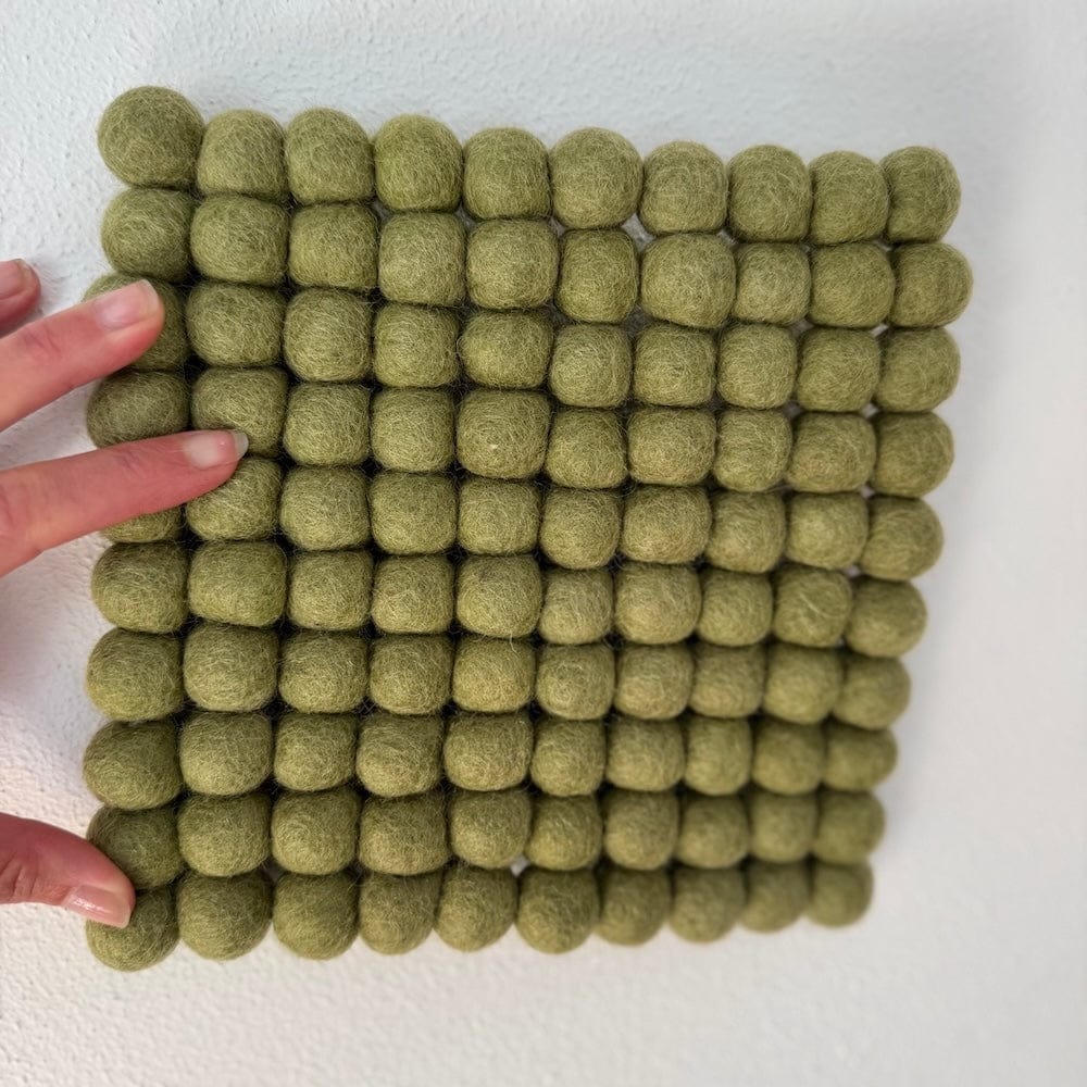 Fairtrade Wool Felt Hand Made Trivet Pistachio &Keep