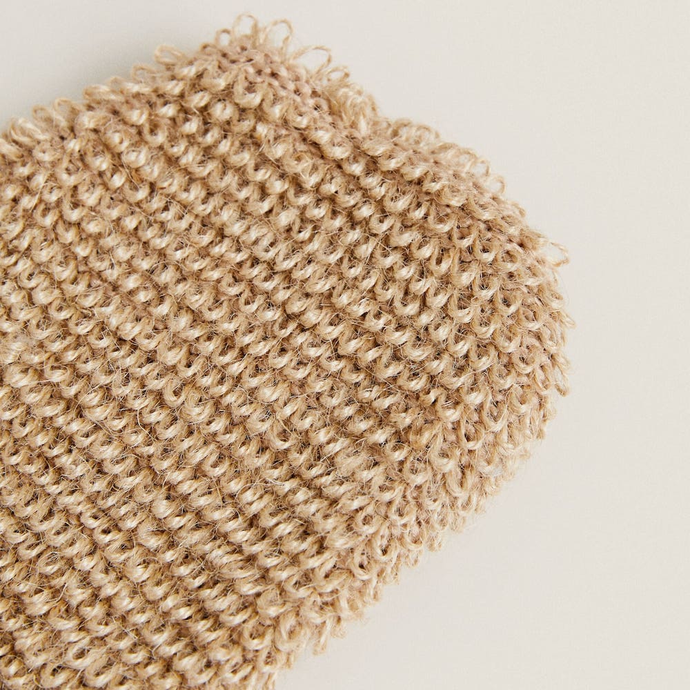 Exfoliating Jute Wash Mitt Glove &Keep