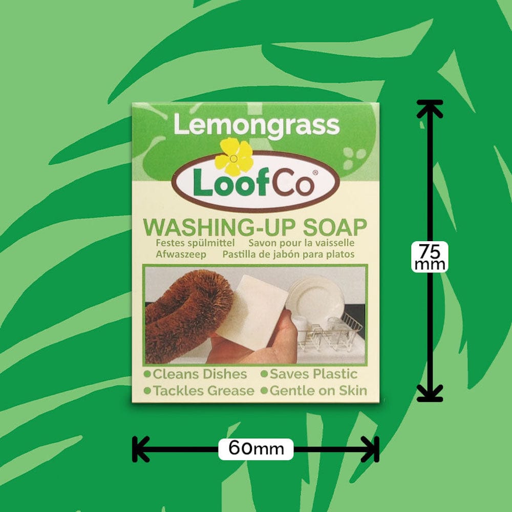 LoofCo Washing-Up Soap Bar Palm Oil Free 100g - Lemongrass &Keep