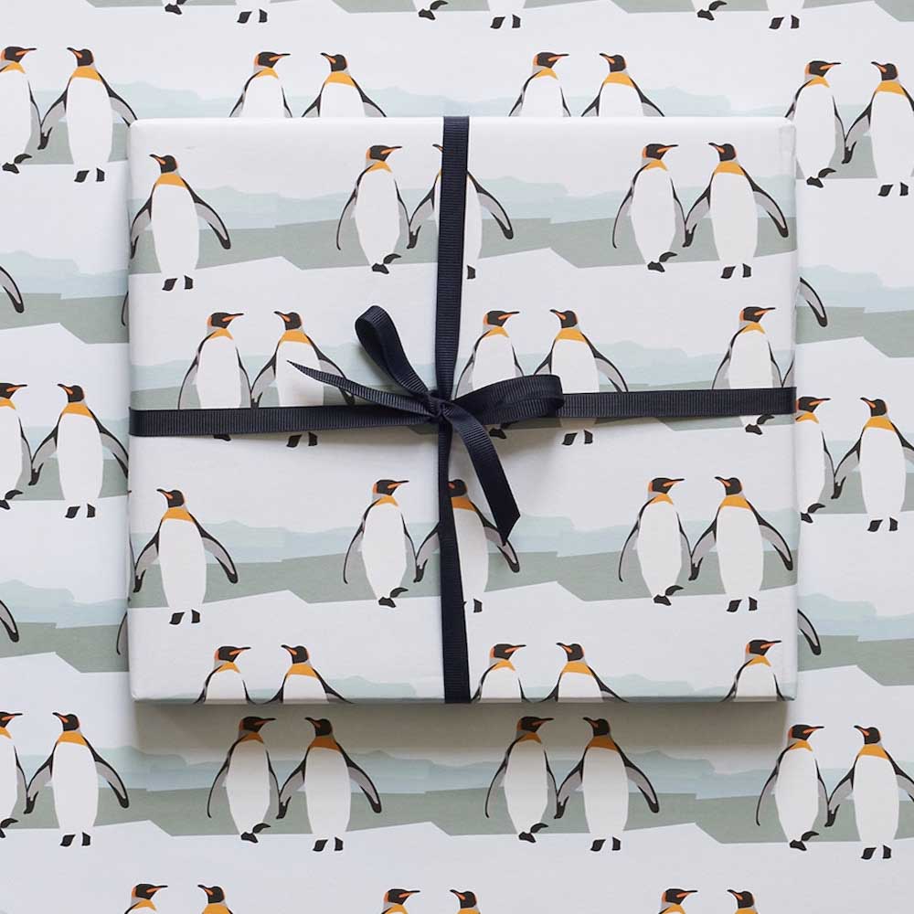 Penguins Wrapping Paper Lorna Syson &Keep