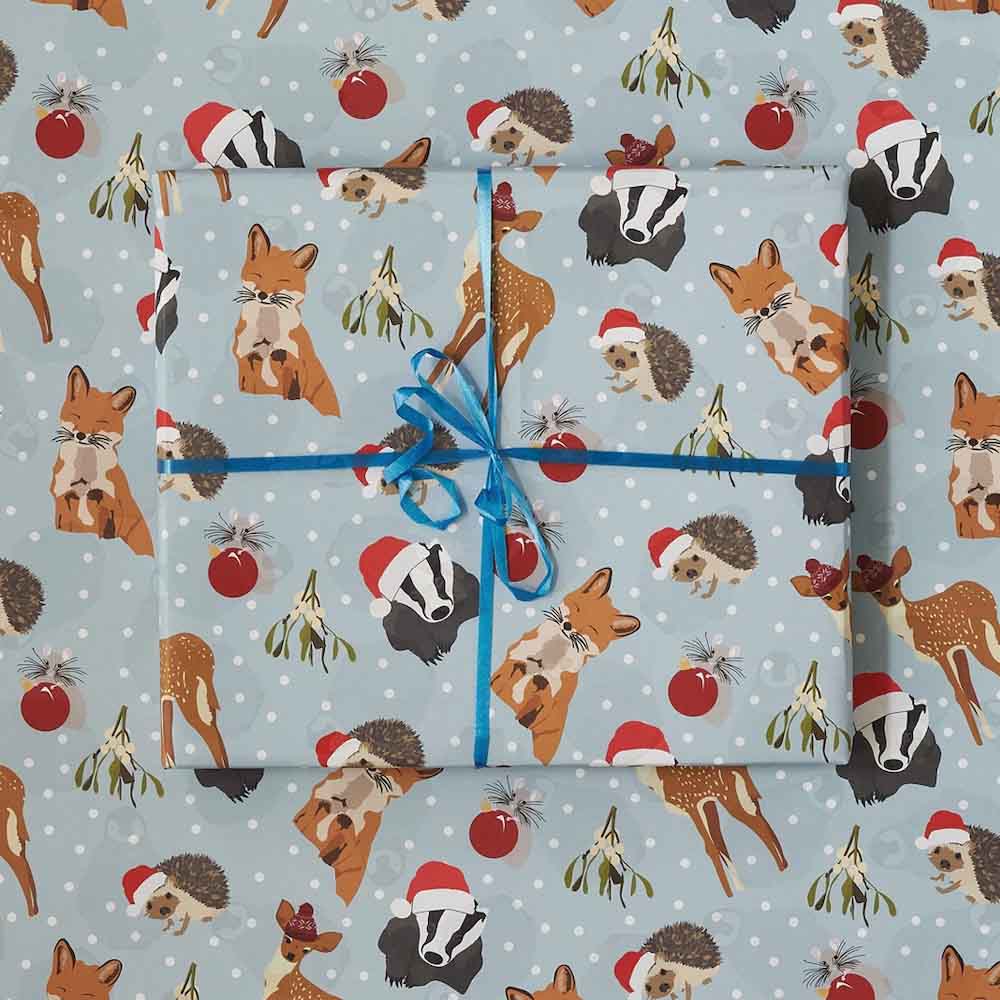Woodland Animals Christmas Wrapping Paper Lorna Syson &Keep