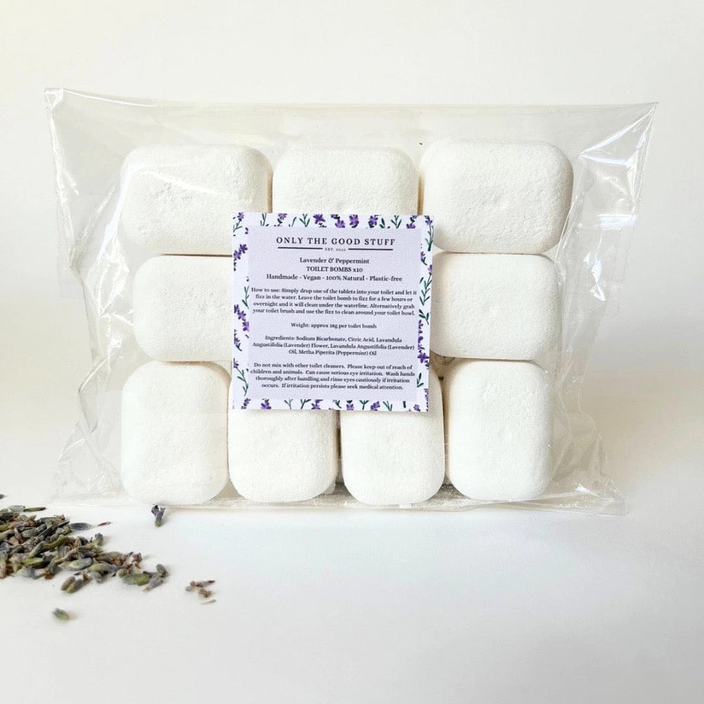 Lavender & Peppermint Toilet Bombs Pack of 10 Only The Good Stuff &Keep