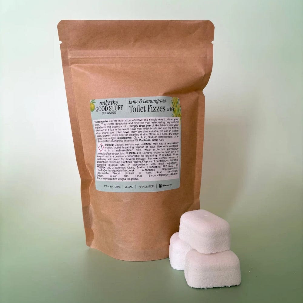 Lime & Lemongrass Toilet Fizzes - Pack of 10 Only The Good Stuff &Keep