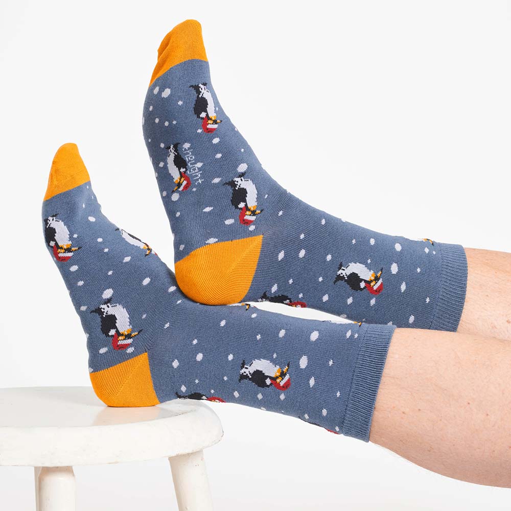 Christmas Penguin Men's Bamboo Socks by Thought &Keep