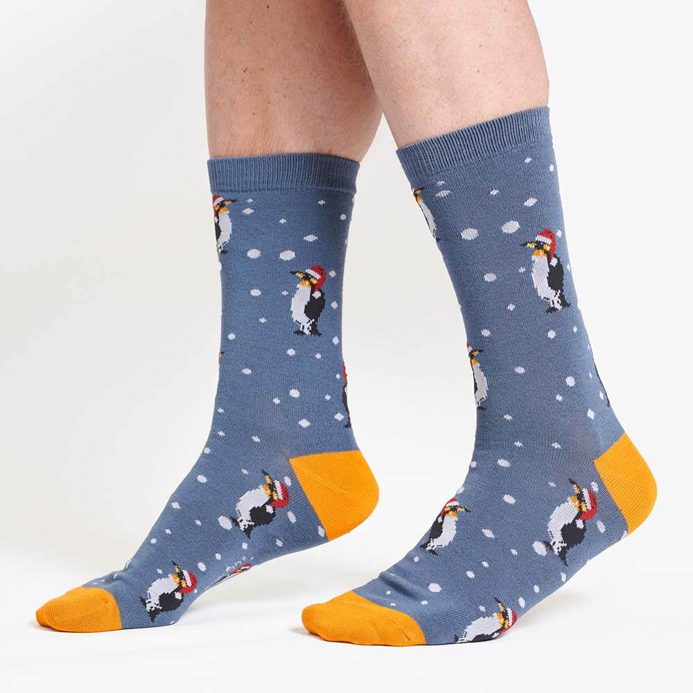 Christmas Penguin Men's Bamboo Socks by Thought &Keep