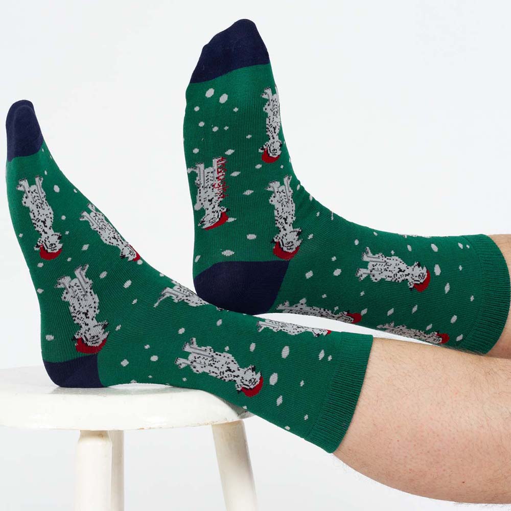 Christmas Dalmatian Men's Bamboo Socks by Thought &Keep