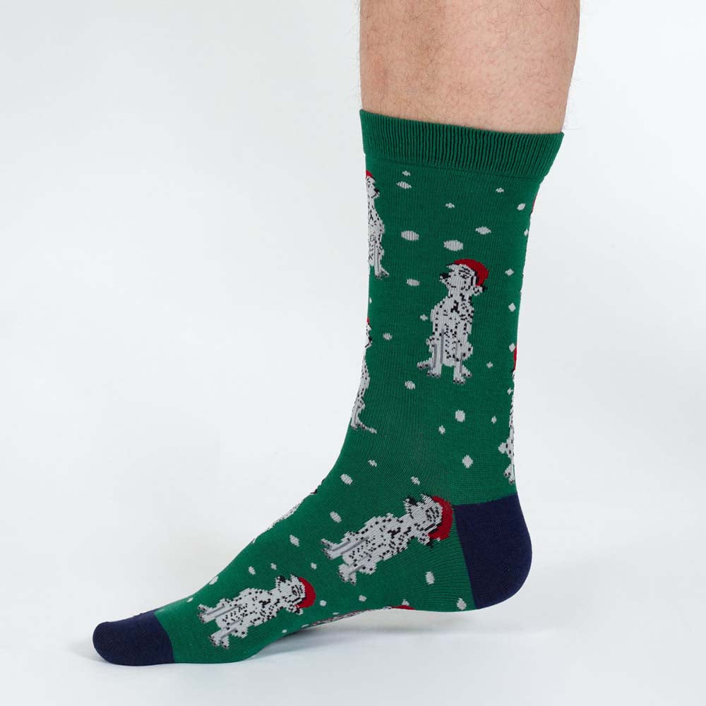 Christmas Dalmatian Men's Bamboo Socks by Thought &Keep