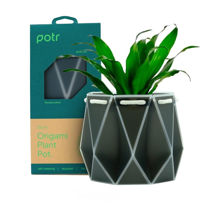 origami plant pot POTR Self Watering Origami Plant Pot