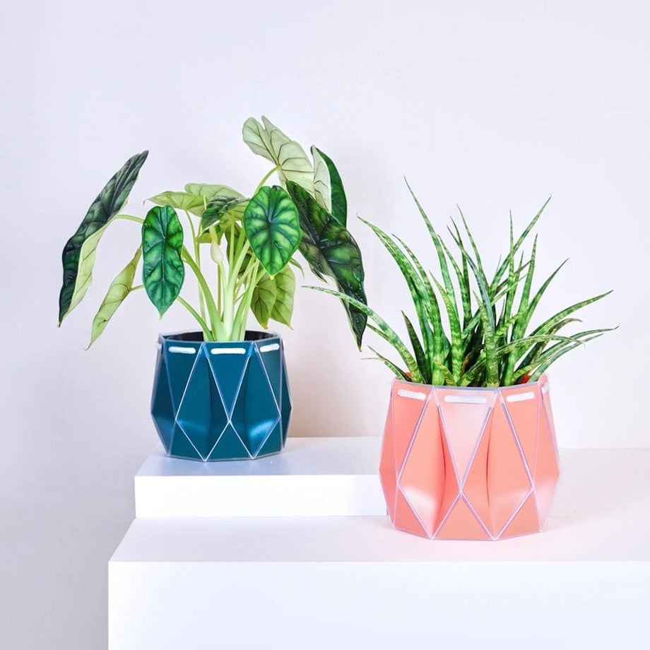 origami planter pots POTR Self Watering Origami Plant Pot