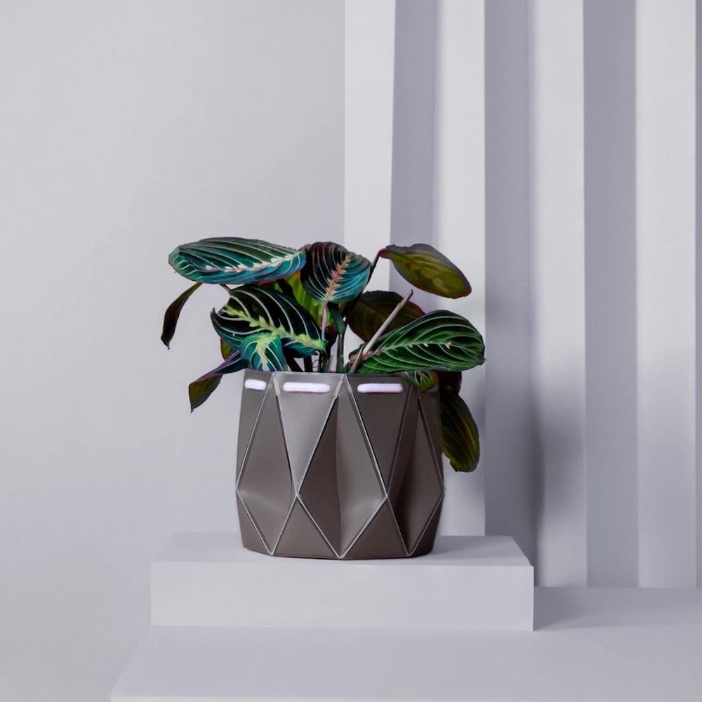 grey slate plant pots POTR Self Watering Origami Plant Pot Slate Grey 3 Sizes