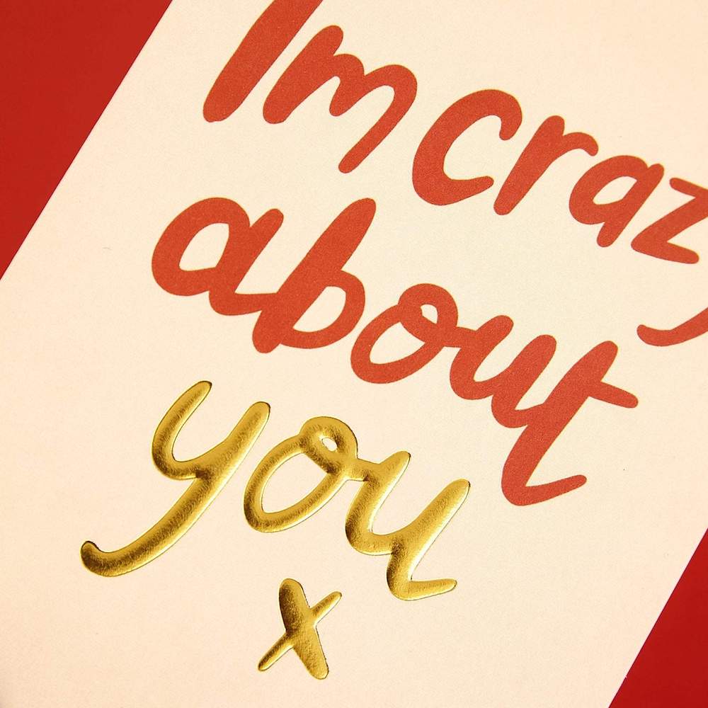 I'm Crazy About You Valentines Card &Keep