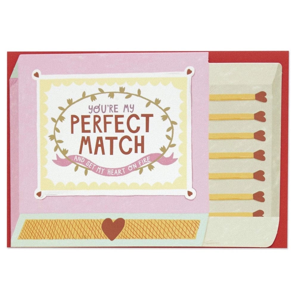You're My Perfect Match Valentines Card &Keep