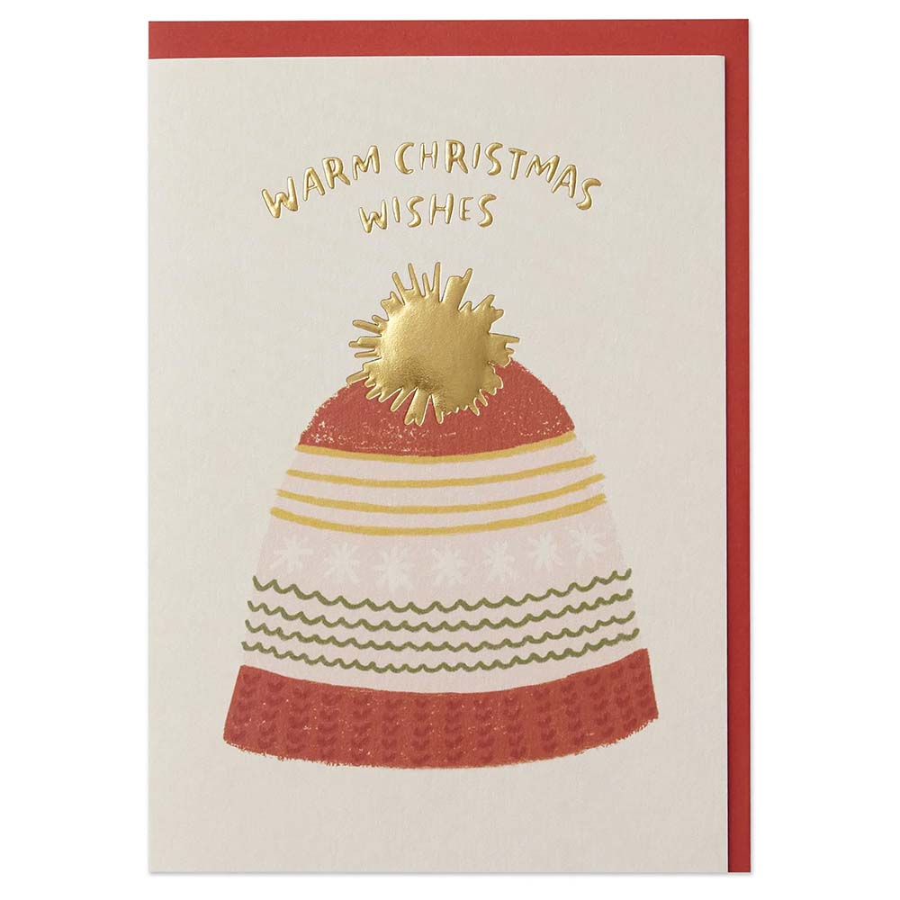 Warm Christmas Wishes Greetings Card Raspberry Blossom &Keep
