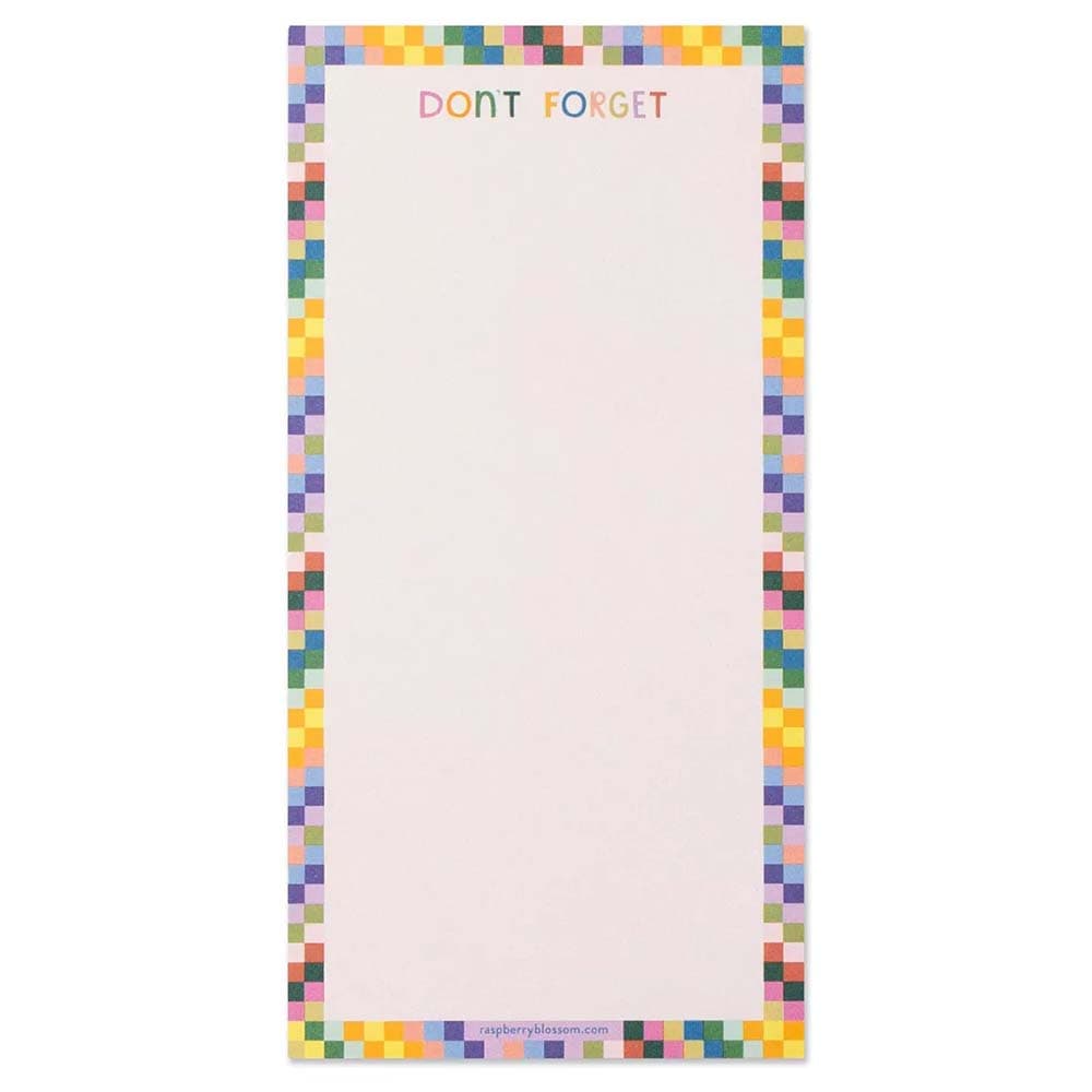 Don't Forget Rainbow Squares Magnetic List Pad Raspberry Blossom &Keep